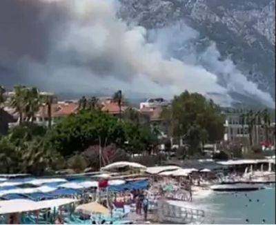 В Турции вспыхнули лесные пожары, огонь приблизился к курортам