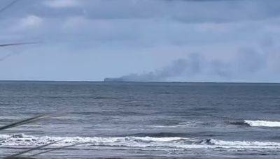 В Северном море горит судно с 3 тыс. авто