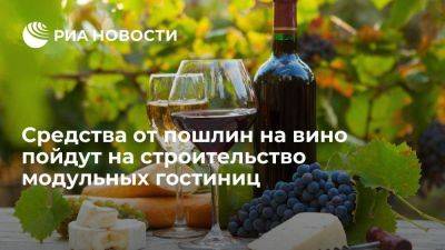 Глава МЭР Решетников: средства от пошлин на вино пойдут на возведение модульных гостиниц