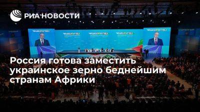 Путин заявил о готовности России заместить украинское зерно беднейшим странам Африки
