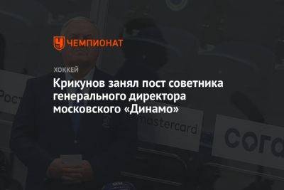 Крикунов занял пост советника генерального директора московского «Динамо»