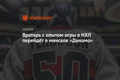 Вратарь с опытом игры в НХЛ перейдёт в минское «Динамо»