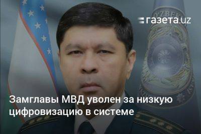 Замглавы МВД уволен за недостаточную цифровизацию в системе