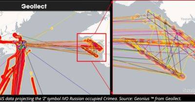 Символ войны на 65 км: РФ изменила данные суден в Черном море, — разведка Британии (фото)