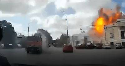 Взрыв ракеты в российском Таганроге: росСМИ показали момент "прилета" (видео)