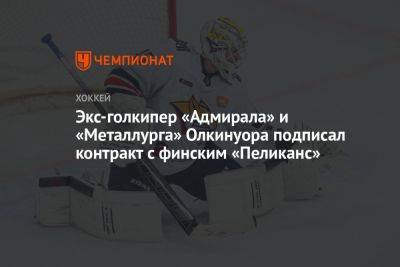 Экс-голкипер «Адмирала» и «Металлурга» Олкинуора подписал контракт с финским «Пеликанс»
