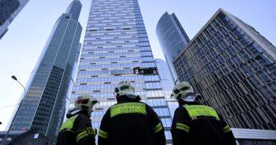 Дрон "посадили" на бизнес-центр: появились кадры взрыва в башне "Москва-Сити" (видео)