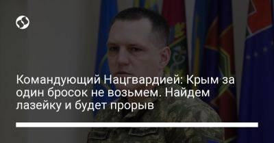 Командующий Нацгвардией: Крым за один бросок не возьмем. Найдем лазейку и будет прорыв