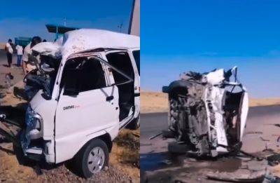 В Ташкентской области произошло очередное страшное ДТП: столкнулись два микроавтобуса с пассажирами