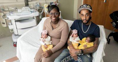 "Это было легко": в США мать троих детей неожиданно родила тройню (фото)