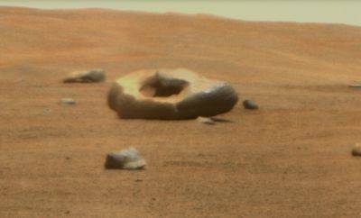Марсоход Perseverance заметил на планете удивительные скалы — в форме гигантского пончика и кусочка сыра