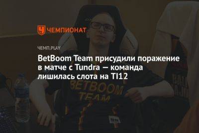BetBoom Team присудили поражение в матче с Tundra — команда лишилась слота на TI12