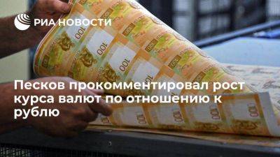 Песков: в колебаниях курса валют по отношению к рублю есть доля спекуляции