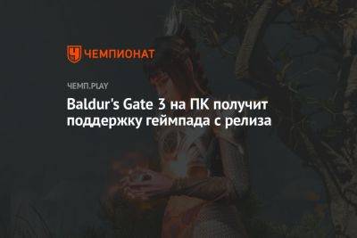 Baldur's Gate 3 на ПК получит поддержку геймпада с релиза