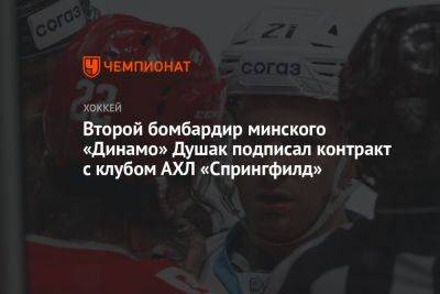 Второй бомбардир минского «Динамо» Душак подписал контракт с клубом АХЛ «Спрингфилд»
