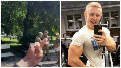 Мобилизация в Украине – спортсмен в Полтаве оскорбил военных – кадры