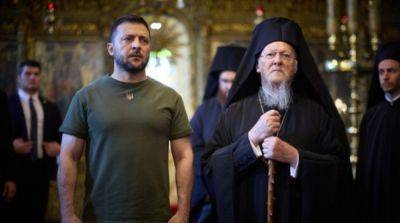 Зеленский встретился с Вселенским Патриархом Варфоломеем, посетив молебен за убитыми украинцами