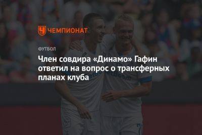 Член совдира «Динамо» Гафин ответил на вопрос о трансферных планах клуба