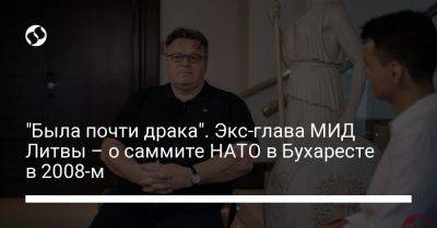 Линас Линкявичюс - "Была почти драка". Экс-глава МИД Литвы – о саммите НАТО в Бухаресте в 2008-м - liga.net - Украина - Грузия - Литва - Вильнюс - г. Бухарест