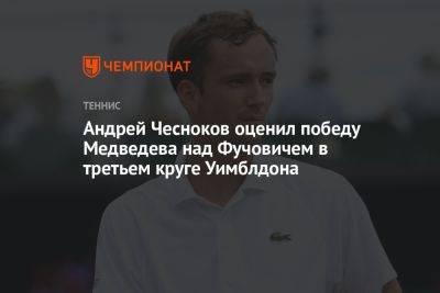 Андрей Чесноков оценил победу Медведева над Фучовичем в третьем круге Уимблдона
