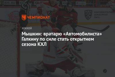 Мышкин: вратарю «Автомобилиста» Галкину по силе стать открытием сезона КХЛ