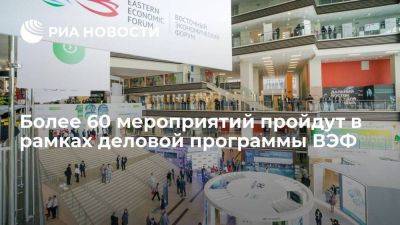 "Росконгресс": более 60 мероприятий пройдут в рамках деловой программы ВЭФ