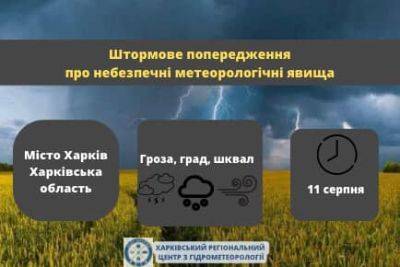 Сильные дожди и шквальный ветер. Завтра в Харькове будет царить непогода