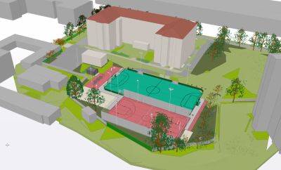 Обновление спортплощадки гимназии Симонаса Конарскиса в Вильнюсе начнется уже в августе