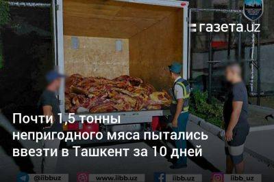 Почти 1,5 тонны непригодного мяса пытались ввезти в Ташкент за 10 дней