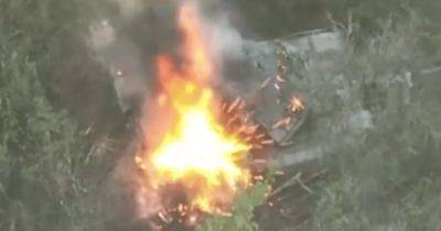Сгорел до тла: ВСУ одним дроном уничтожили новейший российский танк Т-90М "Прорыв" (видео)