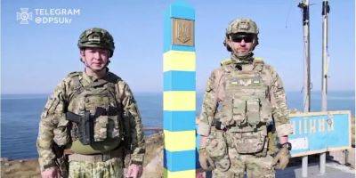 «Следующий будет в украинском Крыму». Пограничники отчитались о восстановлении пограничного знака на острове Змеиный — видео
