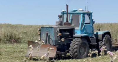 Фермер в Харьковской области оборудовал себе трактор для разминирования полей