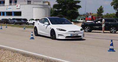 Porsche Taycan - Электромобиль Tesla Model S справился со сложными тестами на на управляемость (видео) - focus.ua - Украина