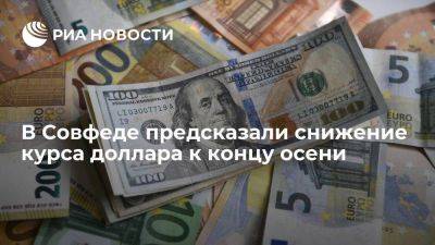 В Совфеде ожидают снижения курса доллара к концу осени до 70 рублей