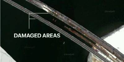 Прогресса не видно. Появились новые спутниковые снимки ремонта Крымского моста после июльской атаки - nv.ua - Россия - Украина - Крым