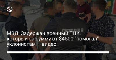 МВД: Задержан военный ТЦК, который за сумму от $4500 "помогал" уклонистам – видео