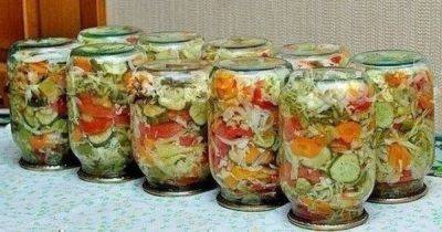 Заготовки на зиму: рецепт быстрого овощного салата без стерилизации - focus.ua - Украина
