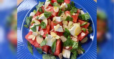 Салат с арбузом, фетой и мятой: невероятный вкус августа
