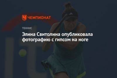 Элина Свитолина - Элина Свитолина опубликовала фотографию с гипсом на ноге - championat.com - США - Украина