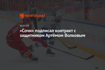 «Сочи» подписал контракт с защитником Артёмом Волковым
