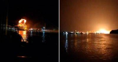 Румынские СМИ показали видео российской атаки порта в Одесской области