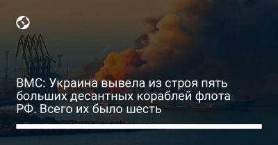 ВМС: Украина вывела из строя пять больших десантных кораблей флота РФ. Всего их было шесть