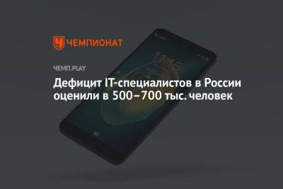 Максут Шадаев - Дефицит IT-специалистов в России оценили в 500–700 тыс. человек - championat.com - Россия