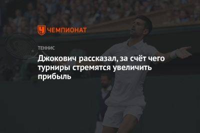 Джокович рассказал, за счёт чего турниры стремятся увеличить прибыль