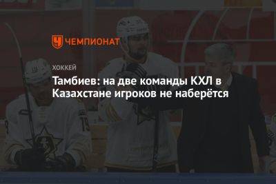 Леонид Тамбиев - Тамбиев: на две команды КХЛ в Казахстане игроков не наберётся - championat.com - Казахстан
