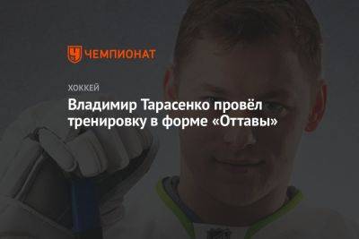 Владимир Тарасенко провёл тренировку в форме «Оттавы»