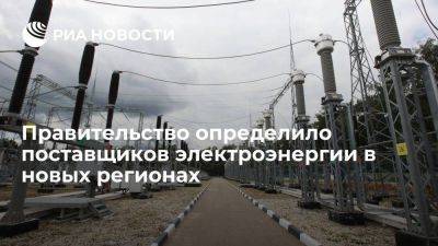 Правительство РФ определило перечень поставщиков электроэнергии в новых регионах