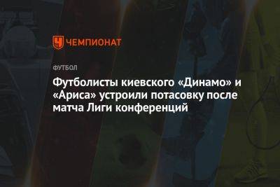 Футболисты киевского «Динамо» и «Ариса» устроили потасовку после матча Лиги конференций