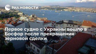 TV100: первое судно из Одессы вошло в Босфор после прекращения зерновой сделки