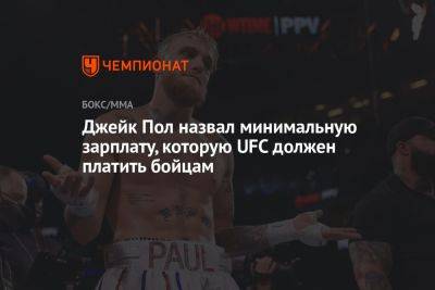 Джейк Пол назвал минимальную зарплату, которую UFC должен платить бойцам